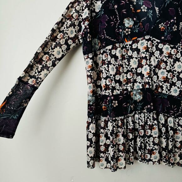 Free People Top Isabelle Floral Tunic woman’s XS - Picture 3 of 10